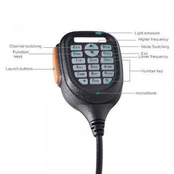 VEHEMO BJ-218 Dual Band 2 Way Mobile Radio Transceiver 12V 25W 200CH Long Range Car Walkie Talkie Interphone Vehicle Ham Radio