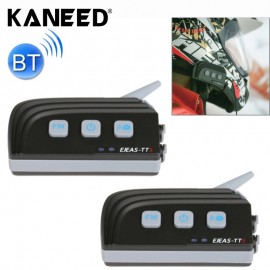 Interphone headsets 2 PCS TTS 2000m Max Dual Bluetooth 4.0 Interphone Headsets for Motorcycle Helmet Max Support Four Riders FM