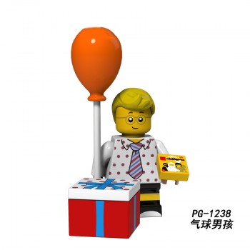 For legoing 18 Series Figures Fire dragon racing man Building blocks balloon cake boy Flowerpot girl Lucky Draw Aberdeen Toys