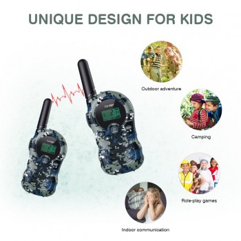 2pcs Caroger CR388A US Standard 22 Channel Kids Handheld Walkie Talkies FRS/GMRS 462/467MHZ Children Two Way Mobile Radios