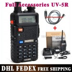 DHL 2 PCS UV-5R UV 5R UV5R Portable Radio Dual Band VHF/UHF 136-174/400-480MHz Transceiver Two Way Radio Walkie Talkie