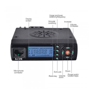 Vehemo Mini Dual Band Mobile Radio VHF/UHF Transceiver 200CH Two-way-radio Car Radio Sister KT8900 KT-8900R UV-25HX