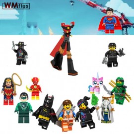 Single Legoings Movie Figures Lord Bussiness Lloyd Bad Cop Batman Wyldstyle Emmet Flash Unikitty Building Blocks Toys Children