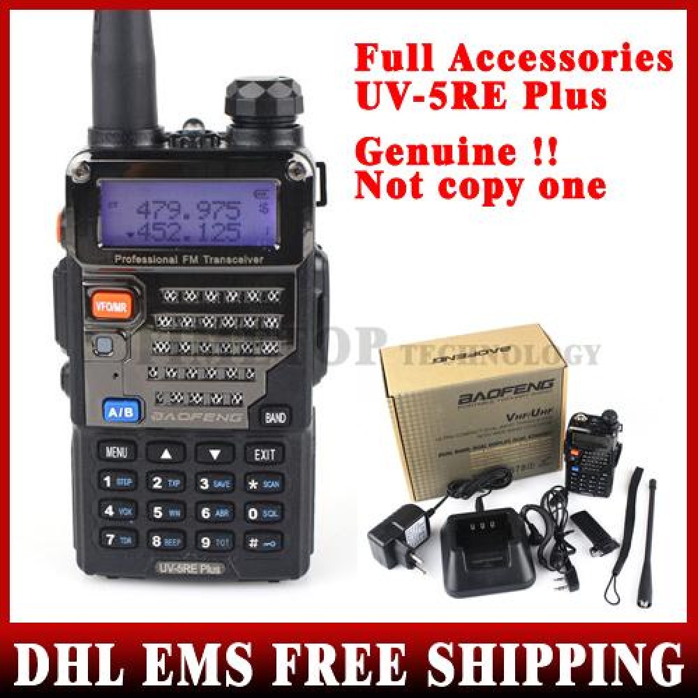 10 PCS UV-5RE PLUS VHF/UHF Dual Band Radio Two Way Radio Walkie Talkie Handheld Tranceiver Portable Wholesale Free DHL