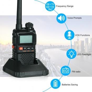 BF-UV-3R+ Walkie-talkie UV Double-segment Dual Display Baofeng Hand Platform Upgrade Version Mini