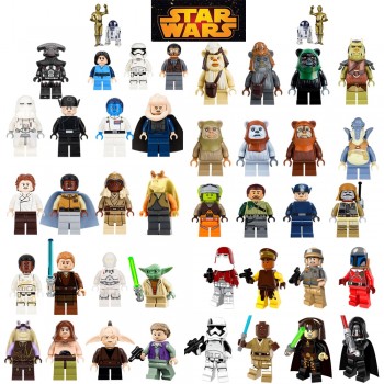 For legoing Star Wars Bricks starwars Luke Leia Han Solo Anakin Darth Vader Yoda Jar Jar Building Blocks Toys legoings figures
