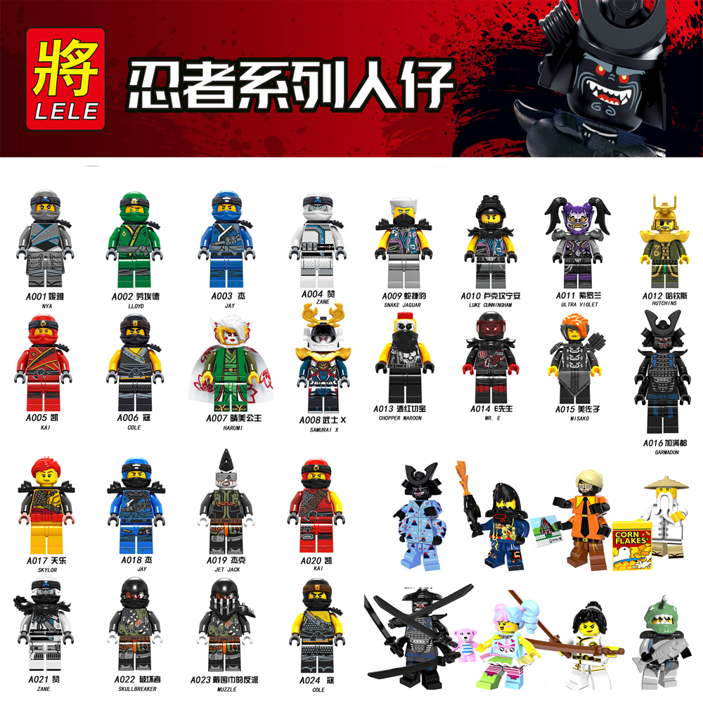Legoing Ninjagoes Figures Ninja Movie Master Wu Jie Kai Lloyd Card Run Snake kIDS Toys Ninjagoes Legoing Building Blocks Bricks