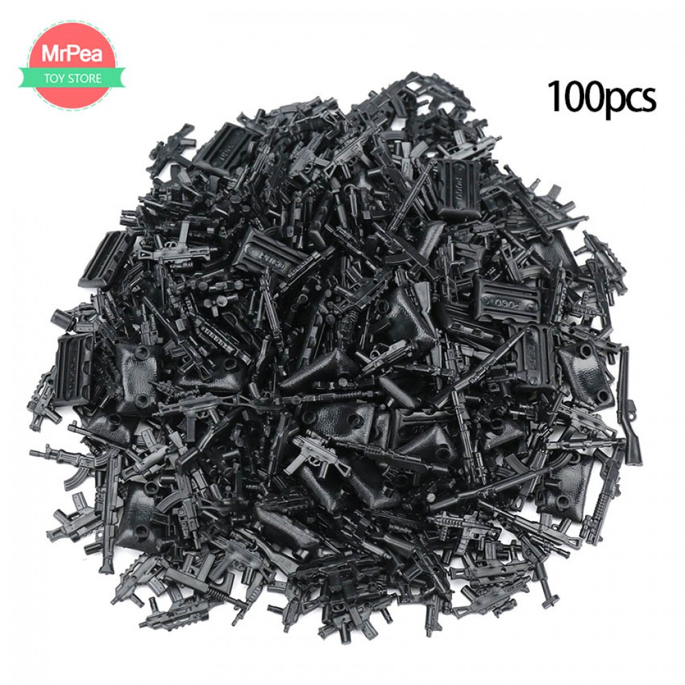 100pcs Military SWAT Police Gun Weapons Pack Army Soldiers Building Blocks MOC Arms City Compatible With LegoINGly Weapon Series