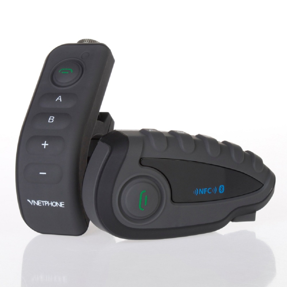 BT Interphone with Remote Controller FM NFC 5 Riders Bluetooth Motorcycle Intercom 1200M Intercommunicador