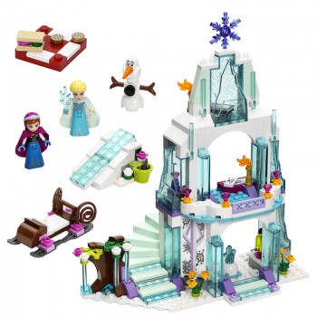 Dream Princess Elsa Ice Castle Princess Anna Assemble Set Model Building Blocks Toys For Girls Compatible With Legoing Friends