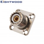 Eightwood SMA-UHF Car Radio Antenna Adapter SMA Jack to UHF Jack Panel Mount Straight SO-239 SO239 (5PCS)