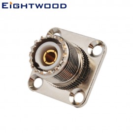 Eightwood SMA-UHF Car Radio Antenna Adapter SMA Jack to UHF Jack Panel Mount Straight SO-239 SO239 (5PCS)