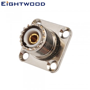 Eightwood SMA-UHF Car Radio Antenna Adapter SMA Jack to UHF Jack Panel Mount Straight SO-239 SO239 (5PCS)