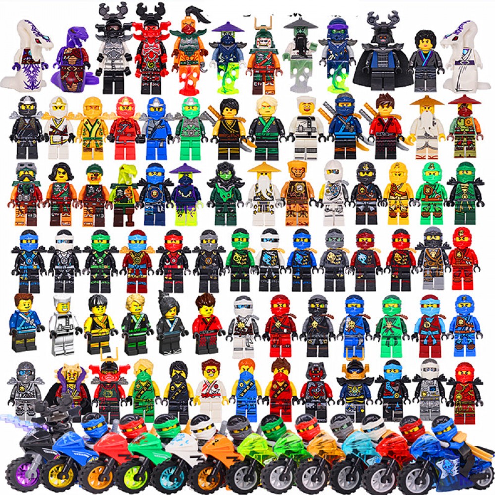 Compatible LegoINGlys NinjagoING Sets NINJA Heroes Kai Jay Cole Zane Nya Lloyd With Weapons Action Toys for children