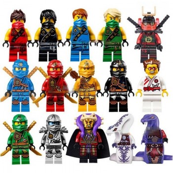 Compatible LegoINGlys NinjagoING Sets NINJA Heroes Kai Jay Cole Zane Nya Lloyd With Weapons Action Toys for children