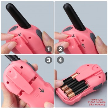 2pcs CR388A Kids Walkie Talkies Intercom 8 Channel PMR446 MHZ Two Way Radio 3300 Meters Range Child Mobile Radio With EU Plug