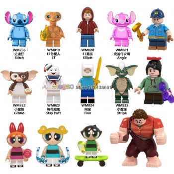 Legoings Figures Gremlins Stripe Gizmo Stitch Wreck-It Ralph Alien E.T. With Elliot Building Blocks Friend Children toys gifts