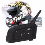 2019 Newest Portable Helmet Headset Intercom Wireless Internal V6 Bluetooth Intercomunicador moto 1200m Interphone For 6 Riders
