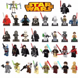 Single Sale Legoing Star Wars Luke Leia Han Solo Anakin Darth Vader Yoda Building Blocks Toys Starwars Diy Mini legoing figures