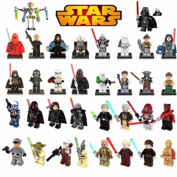 Single Sale Legoing Star Wars Luke Leia Han Solo Anakin Darth Vader Yoda Building Blocks Toys Starwars Diy Mini legoing figures