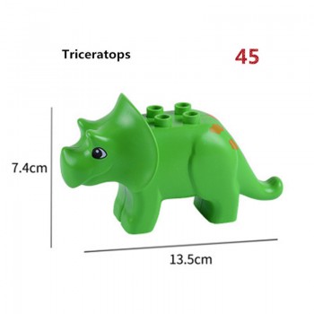 Big Size Diy Building Blocks Swing Dinosaurs Figures Animal Accessories Toys For Children Compatible With Legoingly Duplo Brick