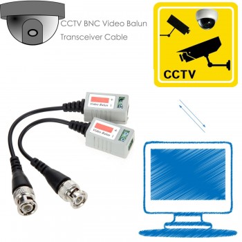 Eightwood  6 PAIRS  Mini HD CCTV Twisted Video Balun  Transmiter and Transceiver Cable With BNC Connector for Comera cb Radio