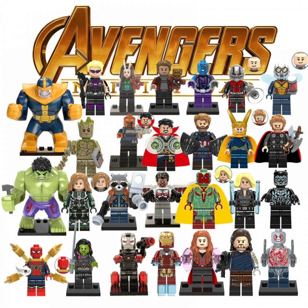1pcs Ation Figure LegoINGly Super Hero Avengers Captain Marvel Ant Man Wasp Building Blocks Hulk Black Panther Toys For Children