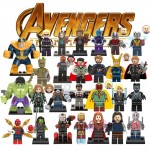 1pcs Ation Figure LegoINGly Super Hero Avengers Captain Marvel Ant Man Wasp Building Blocks Hulk Black Panther Toys For Children