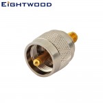 Eightwood Car CB Radio Antenna Adapter SMA Jack to UHF plug Straight suitable for Baofeng UV 5R Kenwood QUANSHENG TYT(5PCS)