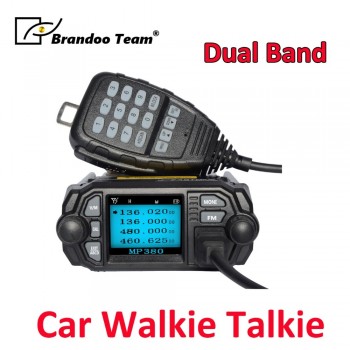 Free shipping Mobile Radio Walkie Talkie MP380 VHF 136-174MHz UHF 400-480MHz 25W/20W Dual Band Mini Car Radio Station Two Way