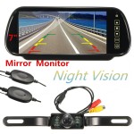 HD 7 Inch TFT LCD Display 1024*600 Car Mirror Monitor MP5 Rear View Camera Parking System