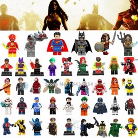 Super Heroes Justice League Figures Toys Superman Wonder Woman Flash Green Lantern Batman Legoings Super Heroes Blocks Toys Kids