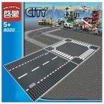 ENLIGHTEN City Road Street Baseplate Straight Crossroad Curve T-Junction Building Blocks Parts Bricks Base Plate LegoINGlys