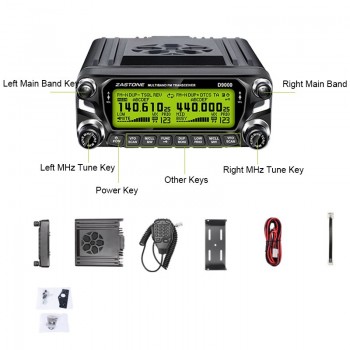 512 Channels mobile Radio 50W 136-174MHz 400-520MHz Car dual band vhf uhf walkie talkie radio station Car Radio Communicator