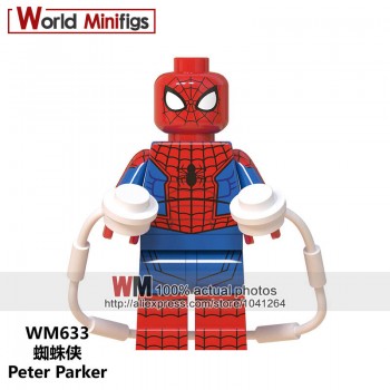 Single Marvel Legoings Avengers Spiderman Action Figures Ultimate Spider-Man Noir Gwenom Building Blocks Toys for Children