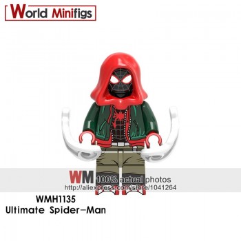 Single Marvel Legoings Avengers Spiderman Action Figures Ultimate Spider-Man Noir Gwenom Building Blocks Toys for Children