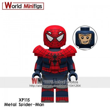 Single Marvel Legoings Avengers Spiderman Action Figures Ultimate Spider-Man Noir Gwenom Building Blocks Toys for Children