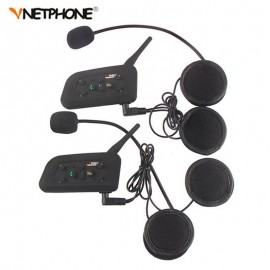 2PCS Pro BT Interphone 1200M Wireless Motorcycle Bluetooth Helmet Intercom headset for 6 Rider