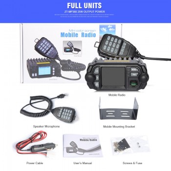 Mobile Radio Walkie Talkie MP380 VHF 136-174MHz UHF 400-480MHz 25W/20W Dual Band Mini Car Radio Station Two Way