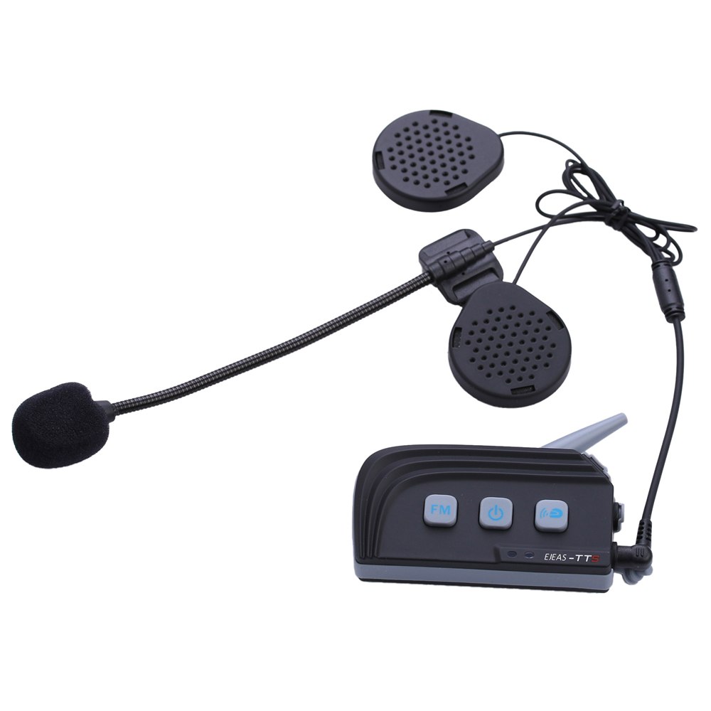 1500M Motorcycle Helmet Intercom Headset Dual Bluetooth 4.0 Wireless Moto Interphone with FM Stereo for 4 Riders