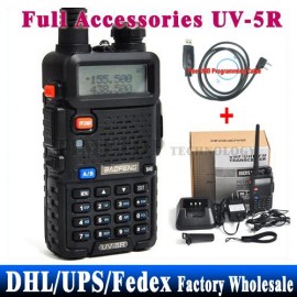 (Wholesale) 60 PCS/lot 100% Original Dual Band Two Way Radio UV 5R UV-5R Walkie Talkie With Retail Package