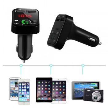 Car Kit Handsfree Wireless Bluetooth stereo FM music Transmitter LCD MP3 Player USB Charger 2.1A