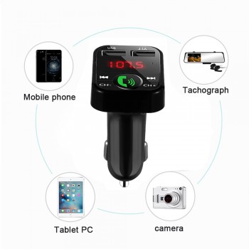 Car Kit Handsfree Wireless Bluetooth stereo FM music Transmitter LCD MP3 Player USB Charger 2.1A