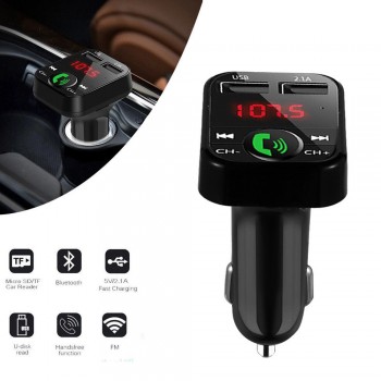 Car Kit Handsfree Wireless Bluetooth stereo FM music Transmitter LCD MP3 Player USB Charger 2.1A