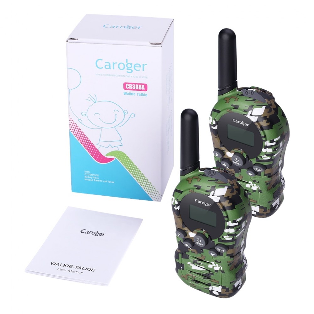 Caroger CR388A 22 Channels Kid Walkie Talkies FRS/GMRS 462/467MHZ Children Two Way Radio Up to 3300 Meters Handheld Interphone