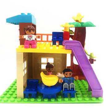 Diy Accessories Happy Family Doll House Building Blocks Play Bricks Compatible with Legoingly Duploed Parts Toys for Children