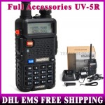 Free DHL 20 PCS Black UV-5R Walkie Talkie 136-174MHzamp;400-520 MHz Two Way Radio Wholesale Prices