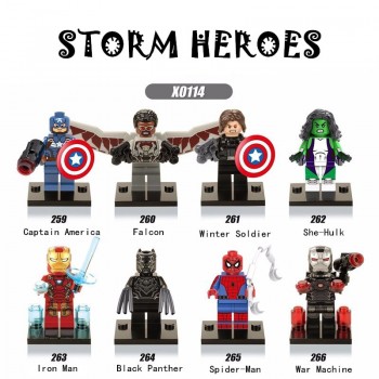 Movie Character Diy Super Heroes Legoingly Marveling Figures Iron Man Black Panther Batman Building Blocks Toys For Children