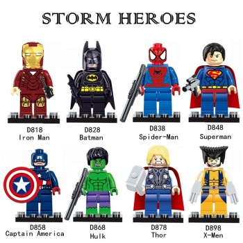 Movie Character Diy Super Heroes Legoingly Marveling Figures Iron Man Black Panther Batman Building Blocks Toys For Children