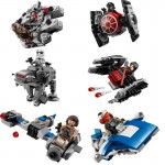 New 1pcs Star Wars Spaceship Microfighters Millennium AT-ST Fighters Building Blocks Bricks Toys with Legoinglys 75193 75194